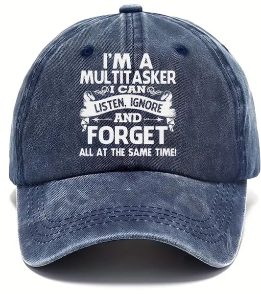 Funny Baseball Caps Great Gift Idea For Him & Her Multitasker That Listens Forgets