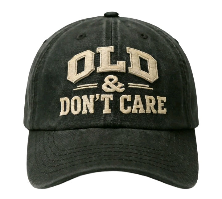 Old & Dont Care Baseball Cap Adjustable Retro Funny Caps Hats