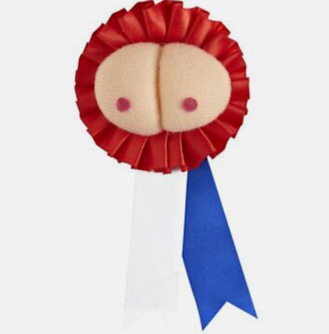 Boobs Award Ribbon Badge Rossett Fun Hen Party Stag Do Accessories
