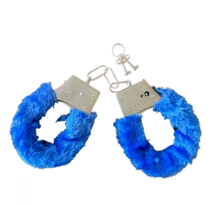 Furry Fluffy Handcuffs with keys Choice of Colours Lowest - Prices.