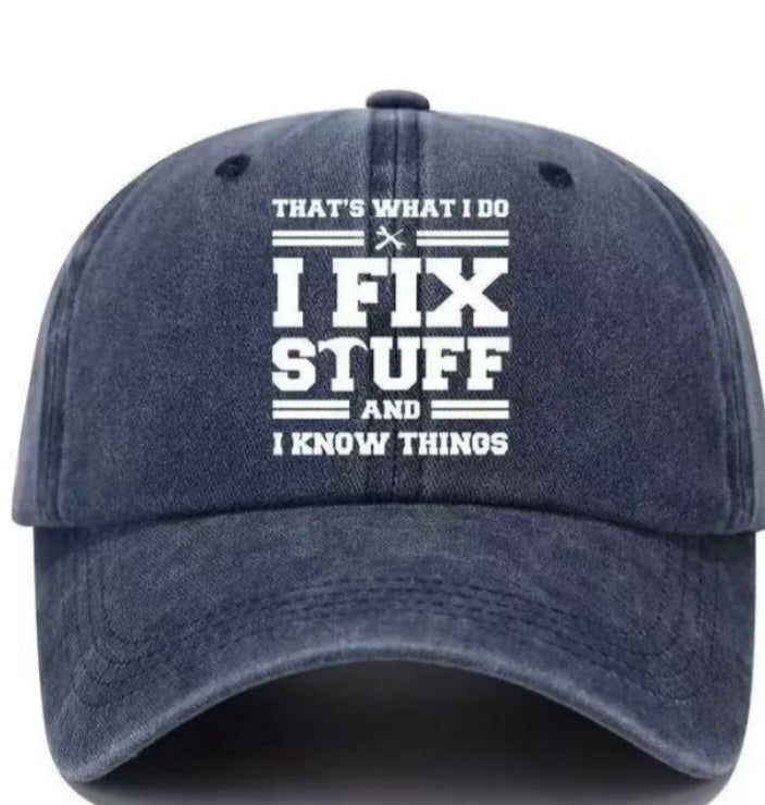 Funny Baseball Cap UK For Those That Fix Things Mechanic Plumber Builder