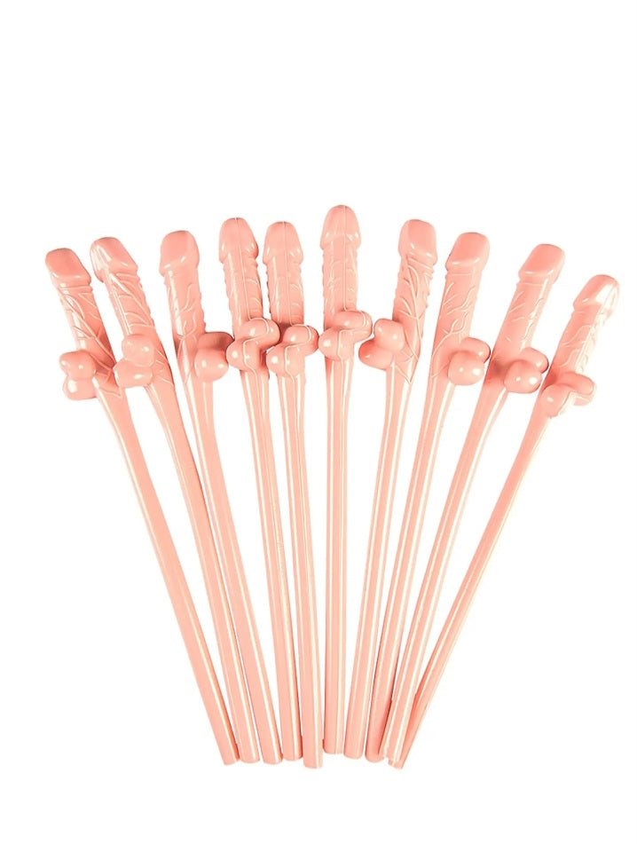 Natural Hen Party  Willy Straws Reusable Drinking Straw Bachelorette