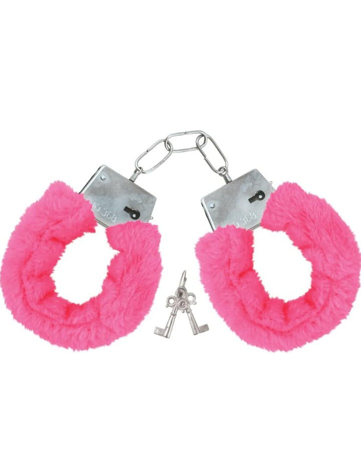 Furry Fluffy Handcuffs with keys Choice of Colours Lowest - Prices.