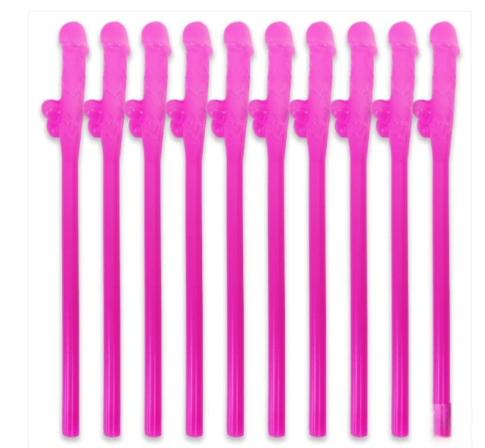 Willy Straws Pink Hen Party Accessories Bride To Be For Drink Glasses