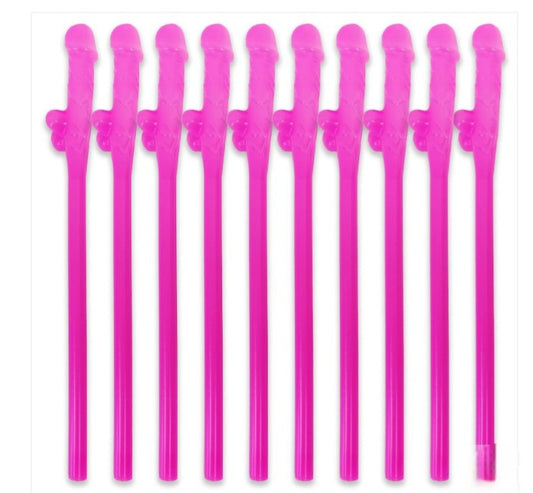 Willy Straws Pink Hen Party Accessories Bride To Be For Drink Glasses