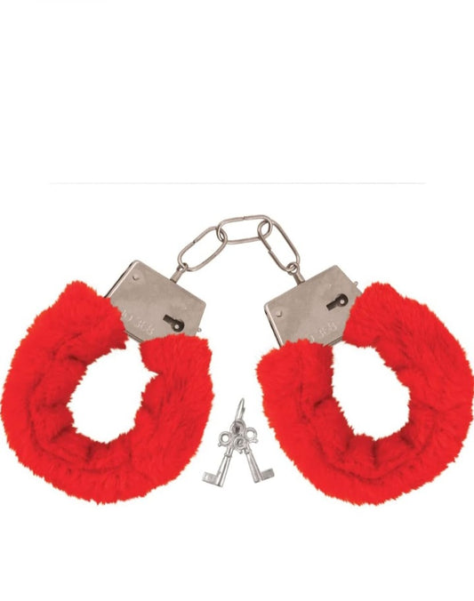 Furry Fluffy Handcuffs with keys Choice of Colours Lowest - Prices.