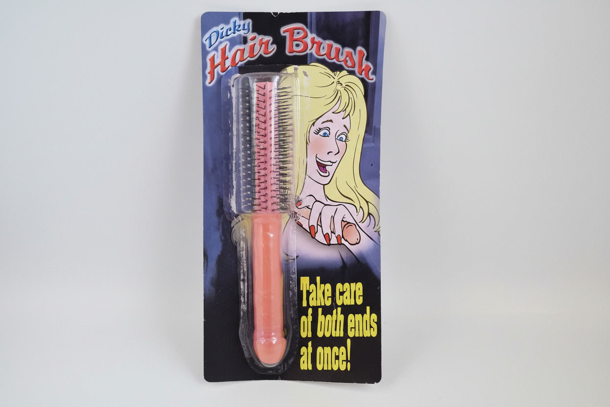 Funny Penis Shape Hair Brush Birthday Gift Rude Gifts for Her Women Girlfriend Wife Take Care Of Both Ends At Once!