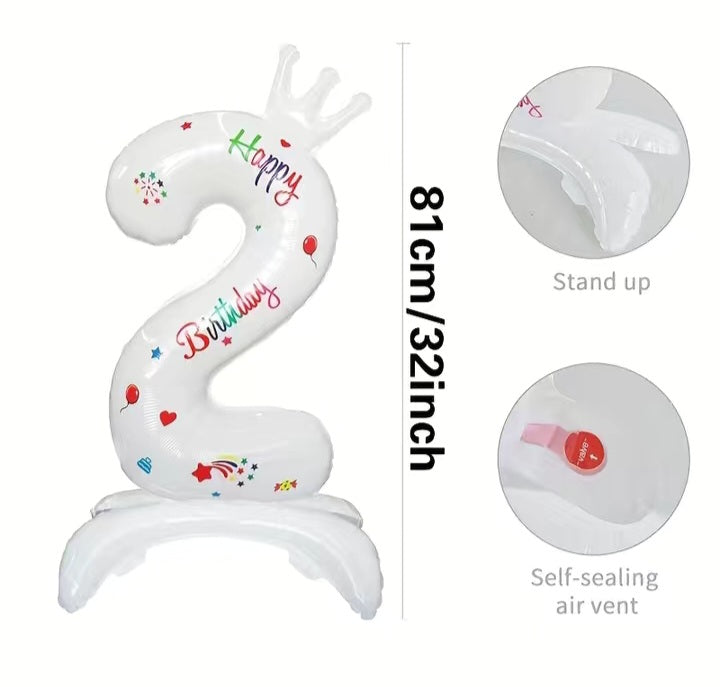 Standing Happy Birthday Digital Balloons Air Fill