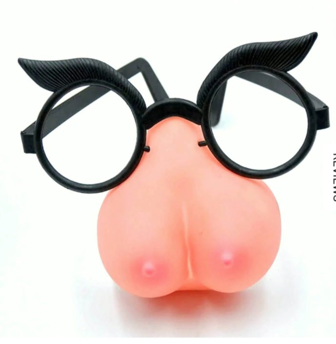 Boobie Nose Plastic Glasses Stag Do  Bachelorette Party Accessories