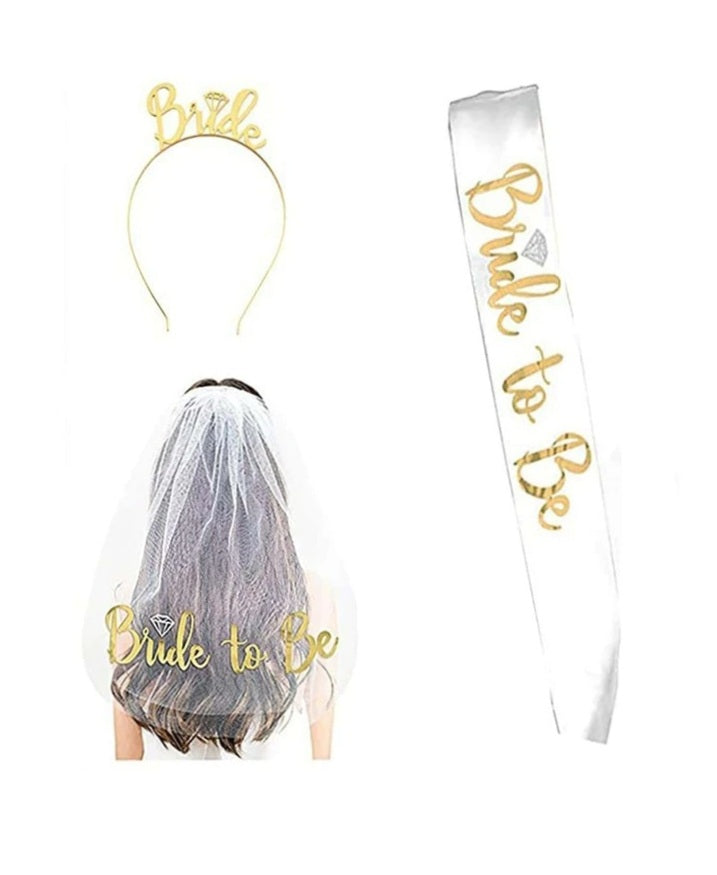 Bride To Be Hen Party Sash Veil Tiara Free Delivery